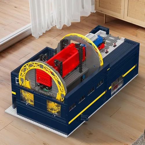 Miniatura 6 de Mould King MOC 2830 - Juego de construcción de modelo de cargador ferroviario, vehículo de transporte mecánico con sistema de dirección de rueda