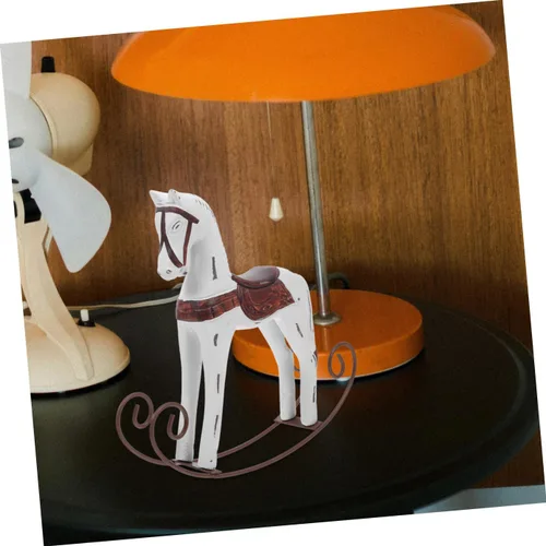 Miniatura 5 de BESPORTBLE Figuras de animales en miniatura Pequeño adorno de caballo de madera Caballo Decoración Woodsy Antigua Decoración Retro Accesorios