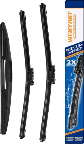 Miniatura 15 de Juego de limpiaparabrisas compatibles con GMC Terrain 2010-2017, Chevrolet Equinox 2010-2017 y Ford Kuga MK1 2008-2012, delanteros, equipo original
