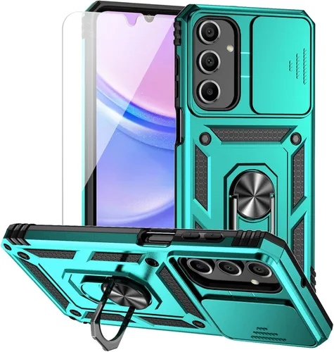 Miniatura 11 de Funda para Samsung Galaxy A16 5G con cubierta para lente de cámara, protector de pantalla HD, doble capa de grado militar, probada contra caídas