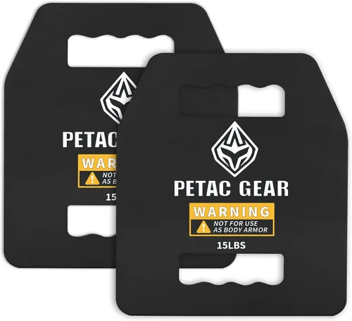 PETAC GEAR Placas de Peso Tácticas Para Chaleco Con Peso Para Hombres Entrenamiento, 5/10/15/20 LBS Equipo de Chalecos de Entrenamiento de Fuerza 15