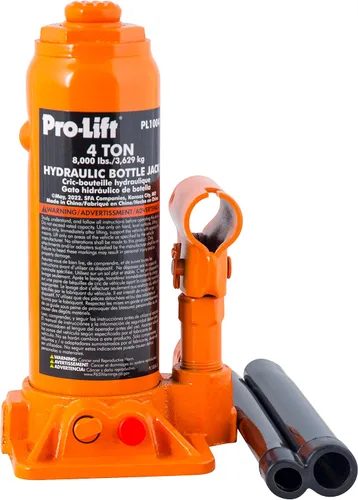 Pro-Lift Gato hidráulico de botella de 4 toneladas, gato portátil para automóvil, capacidad de 8000 libras con mango de bomba para automóvil, sedán,