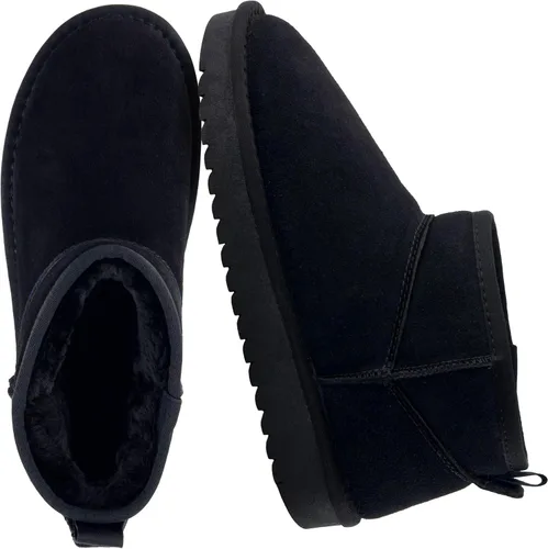 Miniatura 82 de CUSHIONAIRE, Hip 2 - Botas de nieve de gamuza auténtica para mujer, sin cordones, con cómodo forro de piel de oveja sintética + espuma viscoelástica