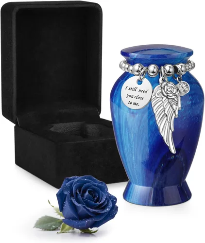 Miniatura 10 de Dletay Urnas pequeñas para cenizas humanas, recuerdo de 2.85 pulgadas, mini urna de cremación conmemorativa para mujeres y hombres, urnas funerarias