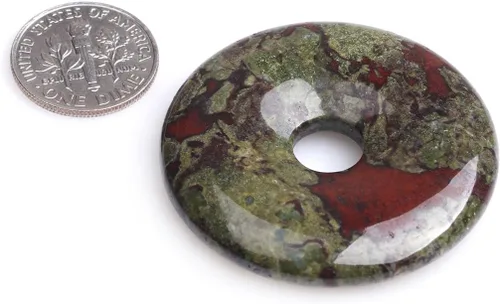 Miniatura 22 de JOE FOREMAN Anillo de cuarzo amatista natural de 1.181 in con colgante de donas circulares para hacer joyas, 1 unidad, Piedra