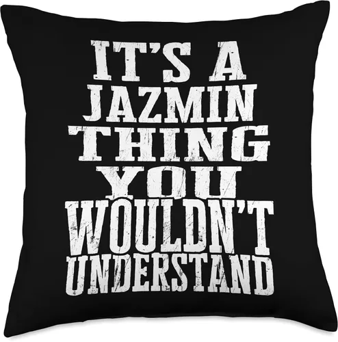 Miniatura 4 de Jazmin Matching Family Reunion T Shirt It's A Jazmin Thing Matching Family Reunion First Last Name Throw Pillow, 16x16, Multicolor
