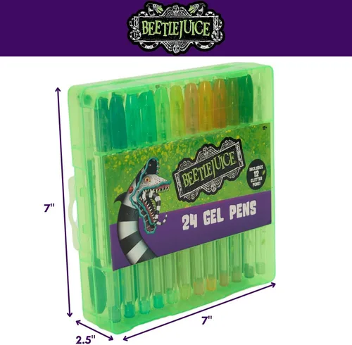 Miniatura 2 de Innovative Designs Beetlejuice - Juego de bolígrafos de gel para niños, paquete de 24 con bolígrafos de gel con purpurina, bonitos bolígrafos