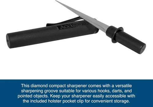 Miniatura 4 de AccuSharp - Afilador de cuchillos compacto de diamante con varilla cónica, afilador portátil para cuchillos y herramientas para cuchillas dentadas