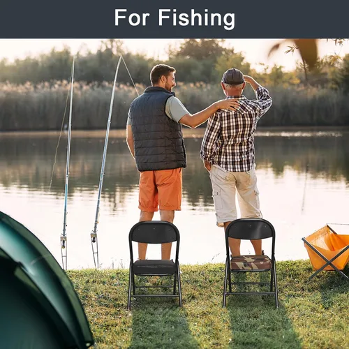 Miniatura 6 de Mini sillas plegables acolchadas, taburete de garaje, silla de camping portátil con cojín, silla de césped ligera, para eventos deportivos al aire