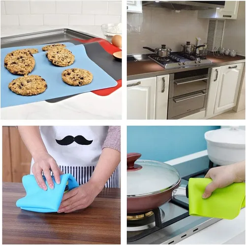 Miniatura 6 de HomeDo - Manteles individuales de silicón para niños, impermeables, antideslizantes, resistentes al calor, gruesos, ideales como aislamiento