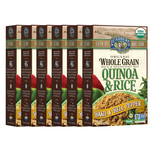Miniatura 14 de Lundberg Family Farms - Arroz orgánico de grano entero y arroz silvestre, ajo y albahaca, guarnición, básico de despensa, 100% grano entero, sin