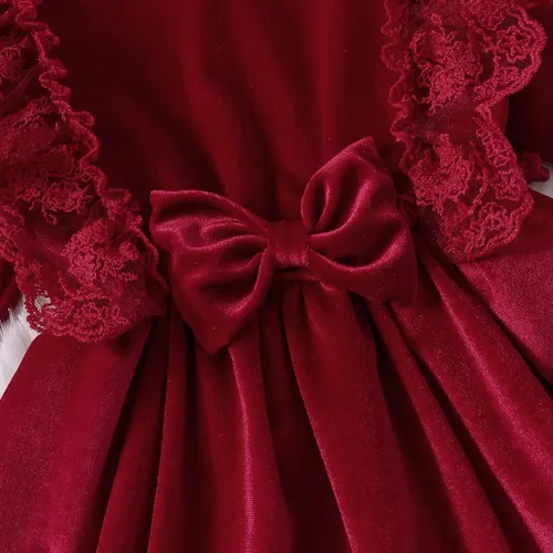 Miniatura 112 de IDOPIP Vestido tutú de terciopelo para niñas pequeñas, vestido de manga larga para princesa, Navidad, cumpleaños, fiesta, boda, vestidos de otoño e