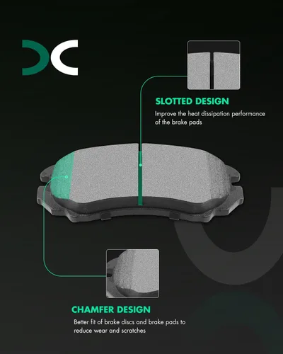 Miniatura 2 de SCITOO D815 D905 Juego de pastillas de freno de cerámica delanteras y traseras para INFINITI G35 2003-2005, para Nissan 350Z 2003-2005 para Altima