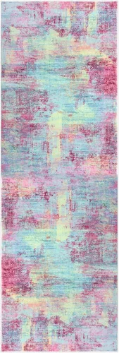 Miniatura 183 de IOHOUZE Alfombra abstracta lavable de 3 x 12 pies para pasillos, antideslizante para cocina, camino de entrada de lana sintética para interiores