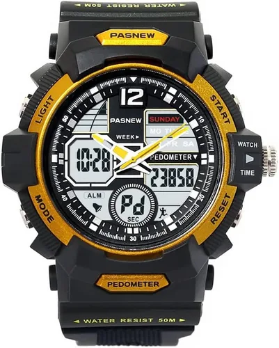 PASNEW Boys Watch Alarm Analog Digital Dual Time Watch Outdoors Sports Casual Kids Wrist Watches,50M Waterproof Watches