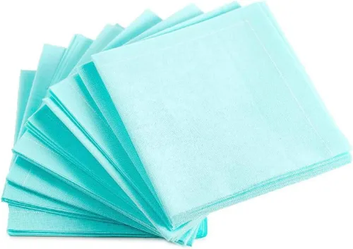 Miniatura 16 de Five Star Napkins Servilletas plegables de algodón para cóctel, bebidas, postres, bares, fiestas, eventos, vacaciones, bodas, fiestas, 8 x 8 Azul