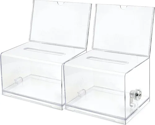 Miniatura 6 de Boleta de colección de donaciones, boletín y dibujo, votación o comentario, caja de sugerencias de oficina y recaudación de fondos, 6.25 x 4.75 x 4