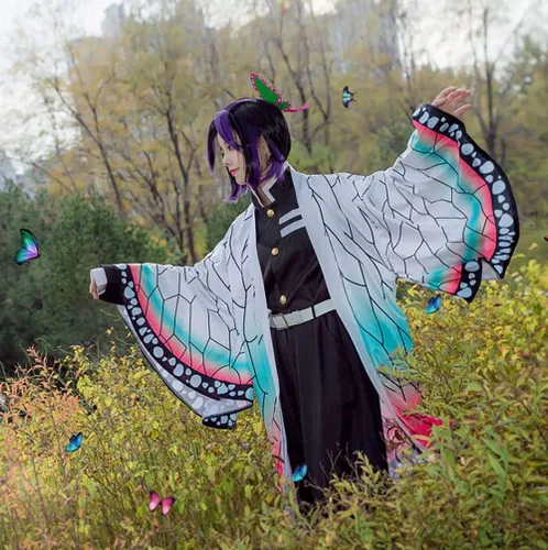 Miniatura 6 de Disfraz de anime para mujer, traje completo de Kochou para fiesta de Halloween