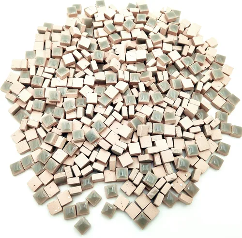 Miniatura 4 de 500 PCS / 1.1 LB Azulejos de Mosaico Cuadrados de Cerámica, 0.4 x 0.4 pulgadas Hechos a Mano para Hacer Micro Mosaicos Creativos para Arte DIY y Gris