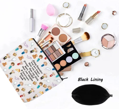 Miniatura 3 de LEVLO Bolsa de maquillaje de inspiración dorada, regalo para fanáticos del programa de televisión dorado, eres más valiente y más inteligente de lo