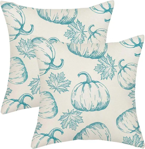 Miniatura 77 de AGAYNA Juego de 2 fundas de almohada decorativas con diseño de acuarela verde salvia para árbol de Navidad de 16 x 16 pulgadas, para sofá, invierno