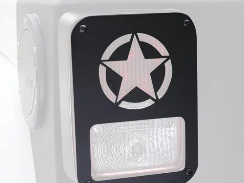 Miniatura 4 de Hooke Road Protector de luz trasera JK Wrangler, cubierta de luz trasera de cinco estrellas para Wrangler JK y Wrangler Unlimited 2007-2018 - Par