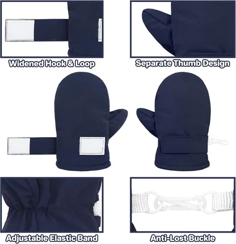Miniatura 17 de QikQik Guantes de invierno impermeables para niños pequeños - Guantes de nieve para bebés