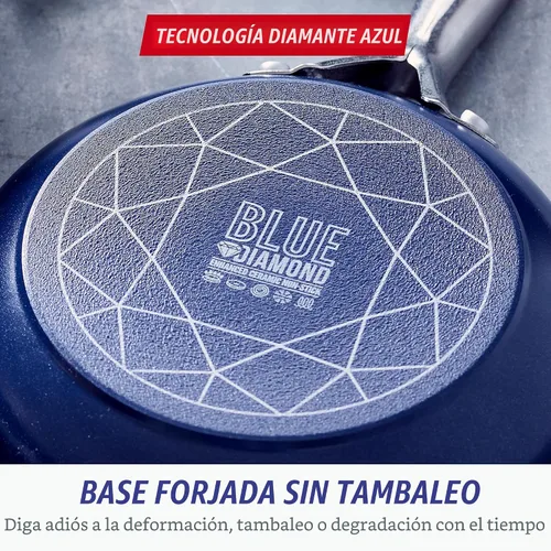 Miniatura 7 de Blue Diamond - Sartén antiadherente de 14 pulgadas, sartén familiar de cerámica sin PFAS, sartén jumbo con mango ayudante, sartén antiadherente