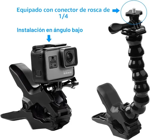 Miniatura 3 de Suptig Soporte de abrazadera flexible de cuello de cisne para GoPro Hero 13 Hero 12 Hero 11 Hero 10 Hero 9 Hero 8 Hero 7 Hero 6 Hero 5 Hero 4