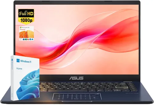 ASUS Vivobook - Laptop para estudiantes y transmisión, pantalla FHD, Intel Celeron N4500, 4 GB de RAM, 64 GB eMMC, delgada y ligera, WiFi,