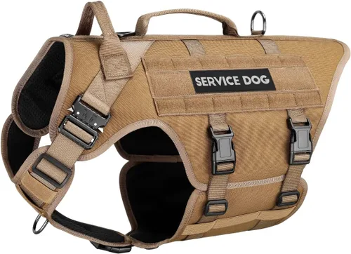 Miniatura 24 de Arnés táctico para perros - PETNANNY Chaleco para perro de servicio para perros grandes Cobertura corporal completa en arnés para perros de Rosa