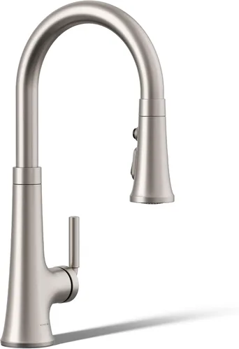 Miniatura 36 de KOHLER 23767-BL Grifo de tono de barra de cocina de un solo mango, grifo de fregadero de preparación, grifo de barra húmeda, grifo para fregadero