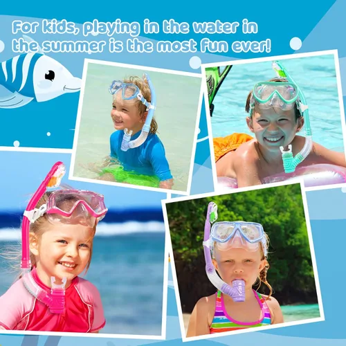 Miniatura 5 de Snorkel seco para niños, tubo de esnórquel definitivo para esnórquel, apnea y natación, tecnología de respiración fácil, válvula seca montada