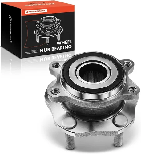 A-Premium Cojinete de rueda delantera y conjunto de cubo con 5 lengüetas compatible con Nissan Rogue 2014-2023, Rogue Sport 2017-2022, Qashqai