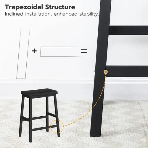 Miniatura 9 de HOOBRO Taburetes de bar, juego de 2 sillas de bar, taburetes de bar de altura de mostrador, taburetes de bar de 24 pulgadas para encimera de cocina