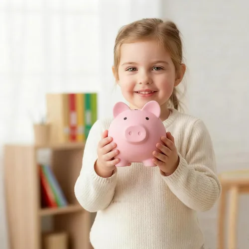 Miniatura 6 de Alcancía para Sbrvaniy Piggy Coin Banks para niños y niñas, mi primer banco de dinero de plástico irrompible tamaño S/M/L decoración ahorro Navidad