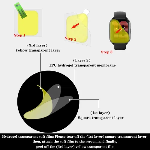 Miniatura 5 de Protector de pantalla para reloj (4+2 unidades) compatible con Amazfit Active, funda protectora de TPU suave, antiarañazos, alta definición