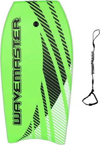 Bodyboard Ultimate Wavemaster Pro de 44 pulgadas, núcleo de súper EPS con correa de muñeca de calidad profesional Verde