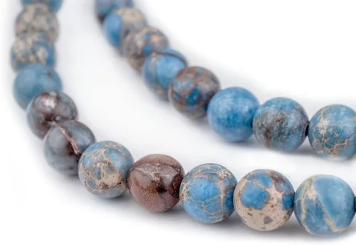 Miniatura 102 de The Bead Chest Cuentas de Jade Blanco Mate Redondas (8mm): Piedra Preciosa Orgánica Redonda Esférica de Energía con Poder de Sanación para Hacer