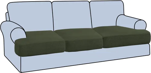 Miniatura 27 de H.VERSAILTEX Funda Elástica para Sillón Sofá con Cojín en Forma de T, Fundas de Cojín en T para Sala de Estar, Funda para Sillón Sofá, Funda