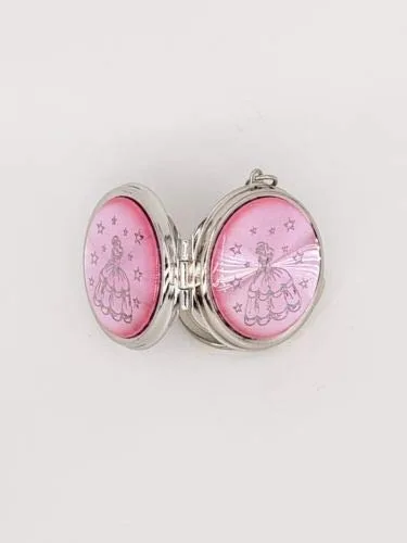 Miniatura 2 de 24X Quinceañera Rosa/Plata Espejo Compacto Llavero Recuerdos de Dulce 15 Princesas Recuerdos