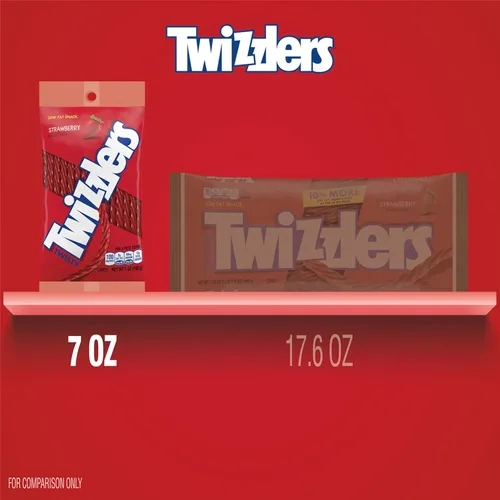 Miniatura 7 de TWIZZLERS Twists - Bolsa de caramelo masticable con sabor a fresa, 7 onzas