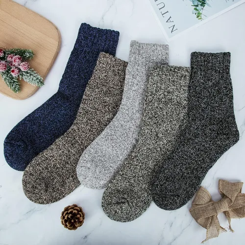 Miniatura 3 de YSense 5 Pairs Womens Wool Socks Thick Knit Warm Winter Socks Cozy Comfy Socks Gifts for Women