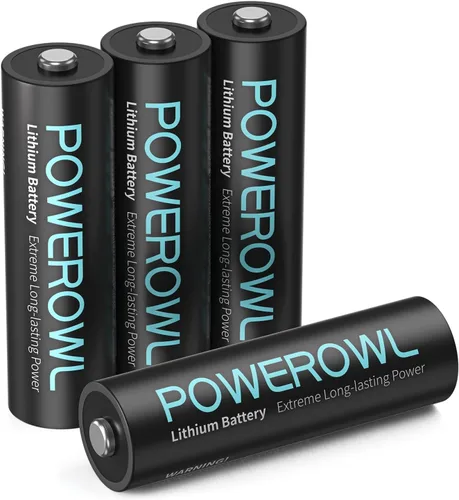 Miniatura 8 de Baterías de litio POWEROWL AA de alta capacidad de larga duración, batería doble A de 1.5V para dispositivos de alta tecnología - Paquete de 8