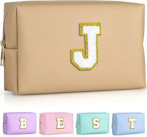Miniatura 44 de TOPEAST - Bolso de maquillaje para mujer, G Blanco nacarado-rosa