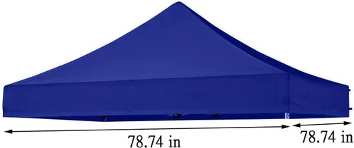 Miniatura 2 de Toldo de repuesto de 6 x 6 pies, tienda de campaña desplegable para uso comercial, instantáneo, al aire libre, portátil, patio, césped, cenador, Azul
