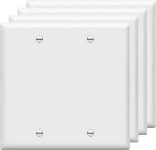 Miniatura 12 de Enerlites Cubierta de Dispositivo en Blanco Placa de Pared, Acabado Brillante, Tamaño 4-Gang 4.50" x 8.19", Policarbonato Termoplástico Irrompible