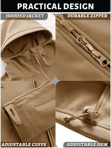 Miniatura 5 de Tacvasen - Chaqueta militar de operaciones especiales con forro suave, para hombre