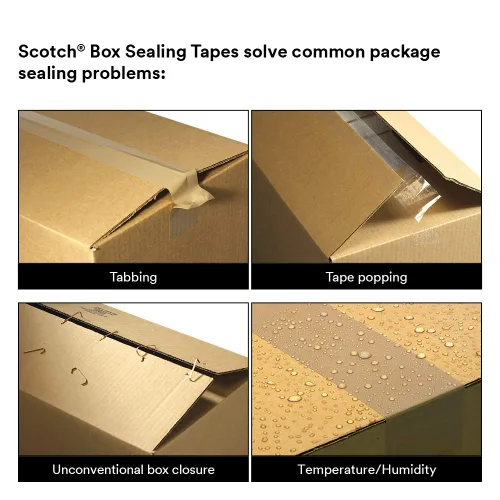 Miniatura 5 de 3M Scotch 72408-case 375 - Cinta de sellado de caja, 1.890 in x 2,998.7 ft, transparente (paquete de 6)