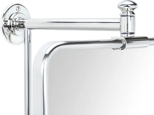Miniatura 5 de TEHOME Espejo rectangular redondeado negro pivot-N-View para tocador de baño, espejo giratorio inclinable para tocador de esquina, 14 x 22 pulgadas